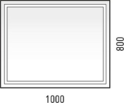 Corozo Зеркало Барго 100x80 с часами – фотография-4